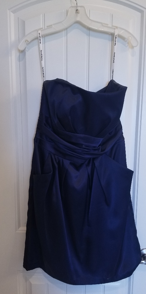 Satin navy dress